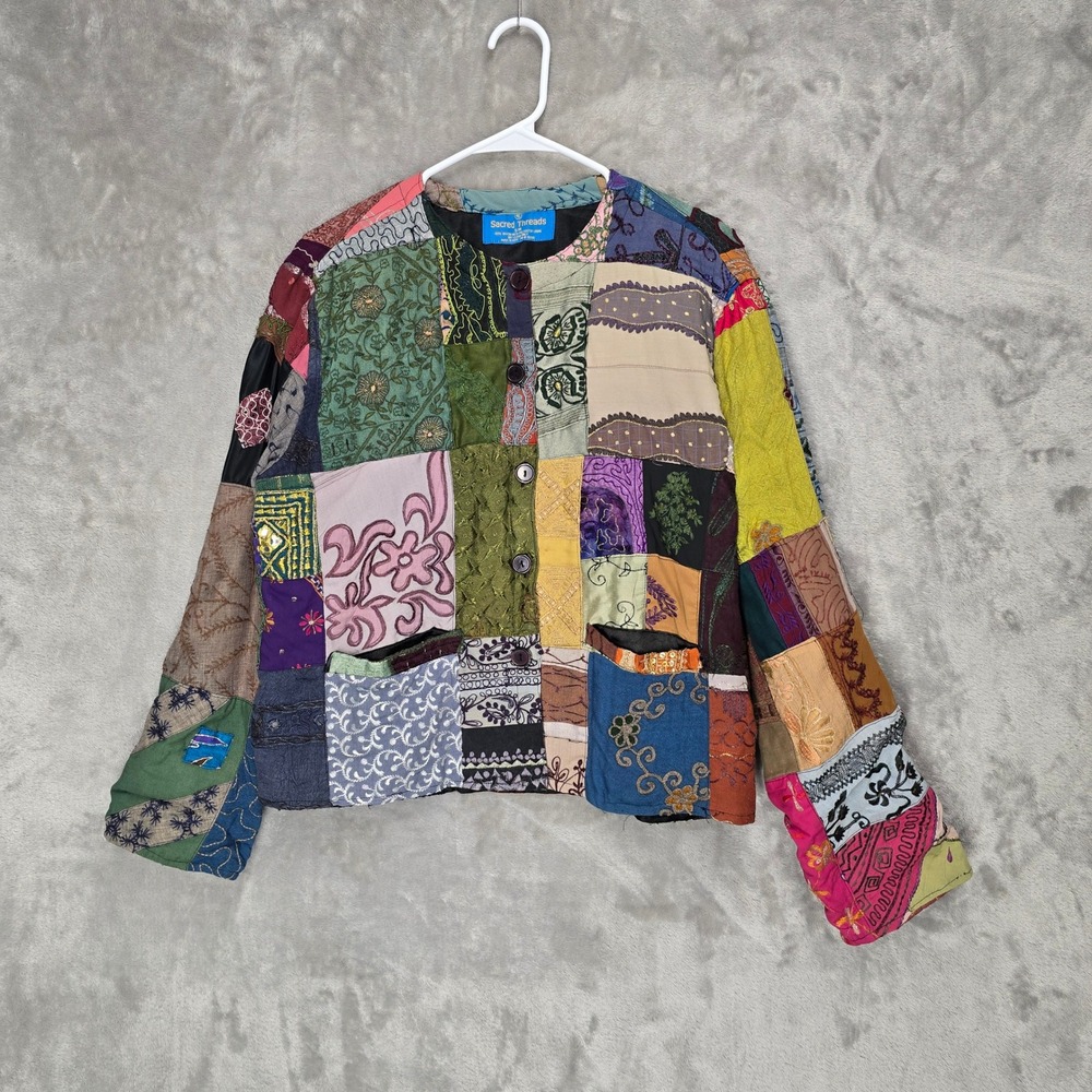 Sacred Threads Patchwork Boho Jacket Women S / M … - image 1